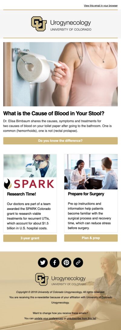 Colorado Women's Health Newsletter | University of Colorado Urogynecology | Colorado